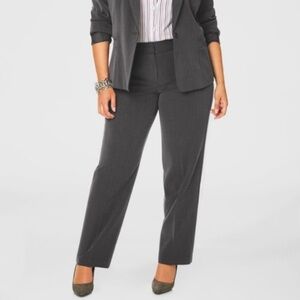 ashley stewart black dress pants Pleated Satin Wide Leg Pants